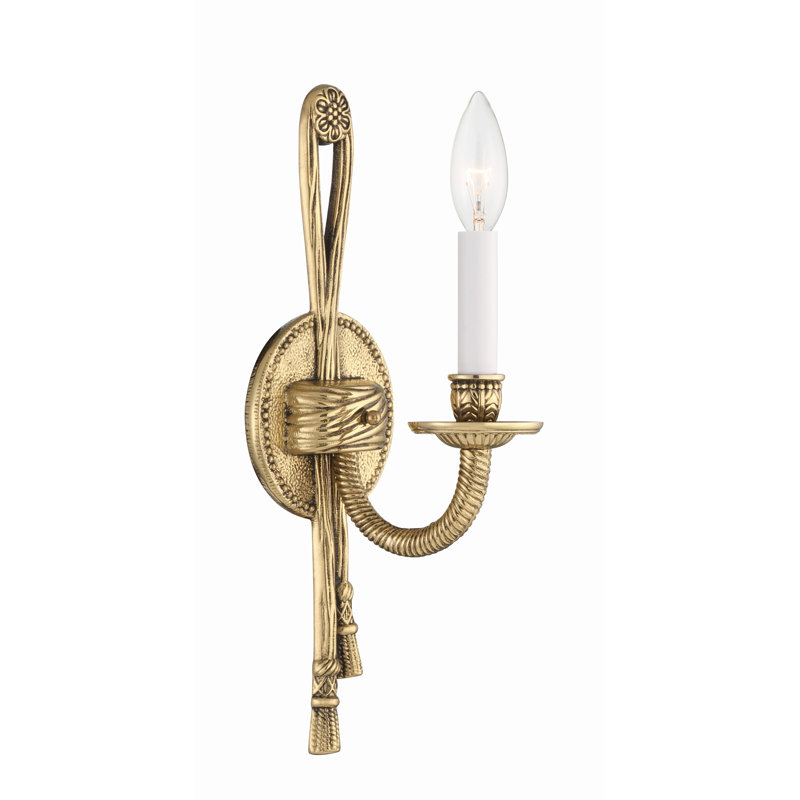 Neena Candle Wall Light, Olde Brass