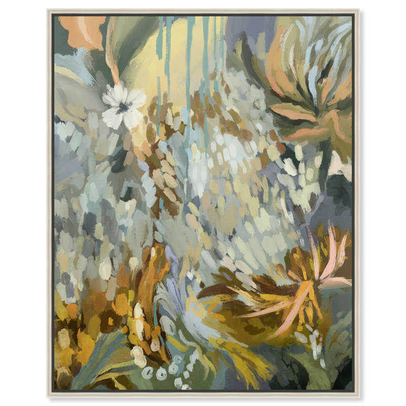 Seabed Moss Print by Oliver Gal, 21"H x 17"W, Silver Floater Frame