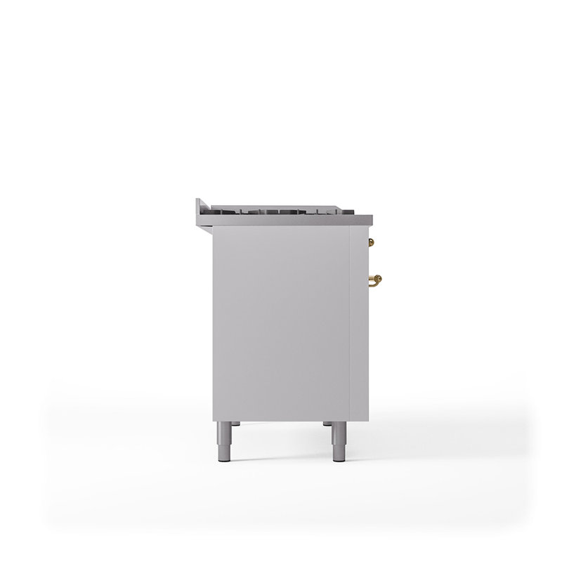 ILVE Nostalgie II, cuisinière à double combustible de 48 po, 5 brûleurs, plaque chauffante, surface de cuisson française