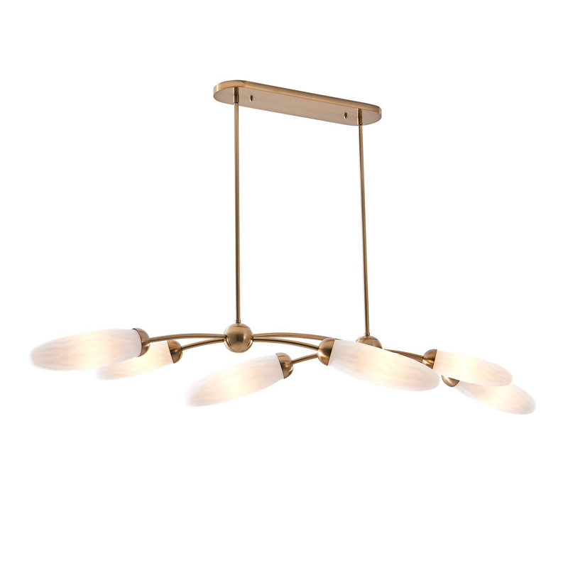 Crest 6 LT Winter Brass Linear Pendant Kalco
