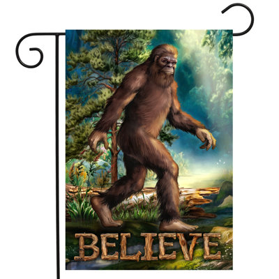 Drapeau de jardin Believe Bigfoot