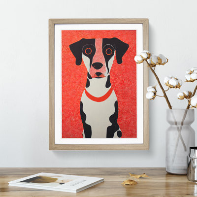 Cute Dog Abstract - Single Picture Frame Print