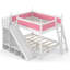 Lit double au dessus d'un lit double avec rangement, lit superposé en bois aggloméré, chambre d'enfant moderne