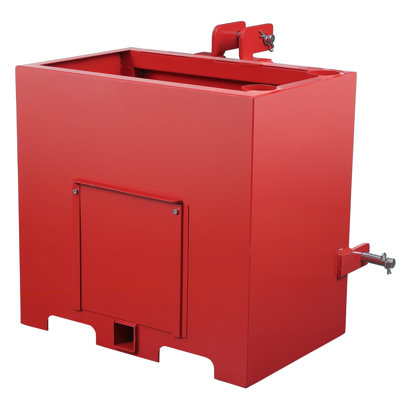 3 Point Ballast Box,800lbs Capacity,Standard 2 inch Hitch Receiver,with 5cu.ft Volume,Heavy Duty Steel, Fits Category 1 Tractor Attachment