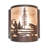 8" Wide Fly Fishing Left Wall Sconce