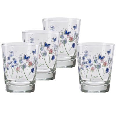 Fiesta Breezy Floral 15-Ounce Tapered DOF Double Old Fashioned Glass