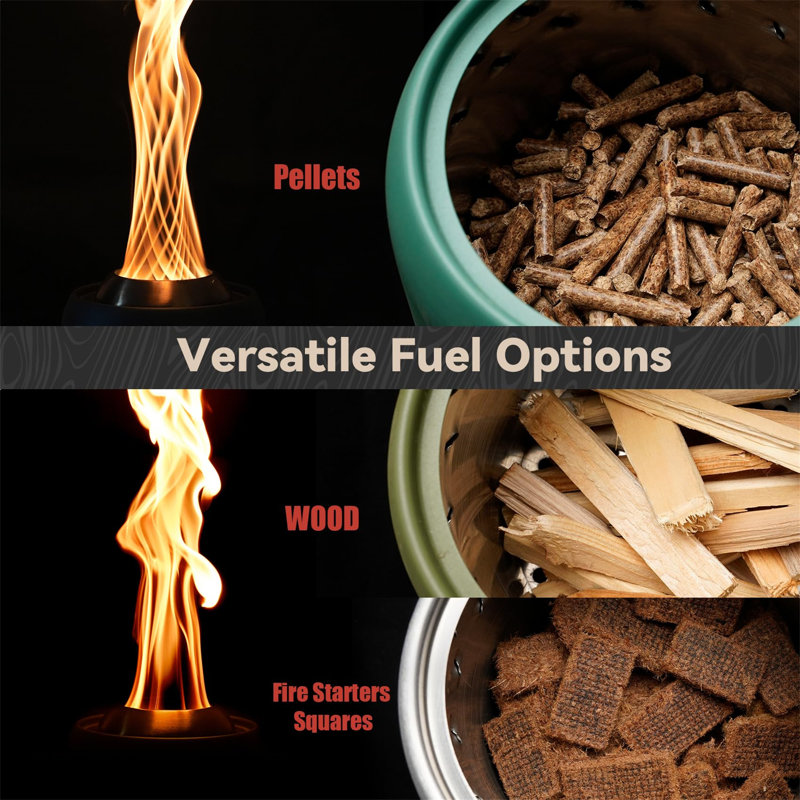 Stainless Steel Outdoor Tabletop Fireplace with Flame Guard