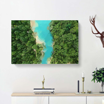 Saint Cassien Lake In France In Abstract - Wrapped Canvas