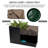 Kozyard 30”Lx12”Wx24”H Metal Planter Box, Indoor Outdoor Rectangular Planter All-Weather with Drainage Holes Removable Grow Liner for Plants Flowers Shrubs