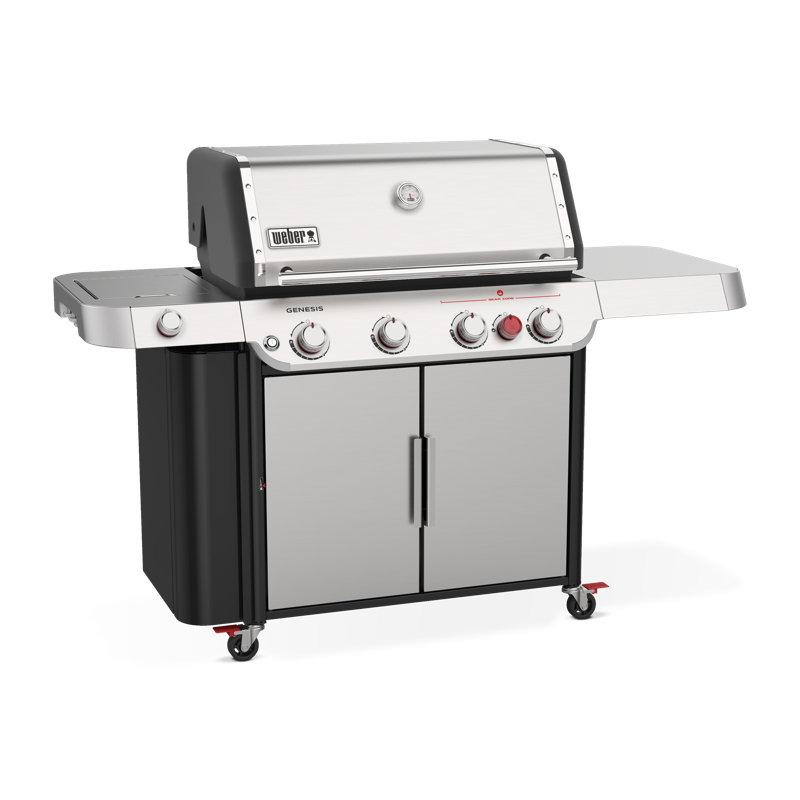 Weber GENESIS S-435 Propane Gas Grill with Sear Burner & Side Burner - Stainless Steel, Liquid Propane