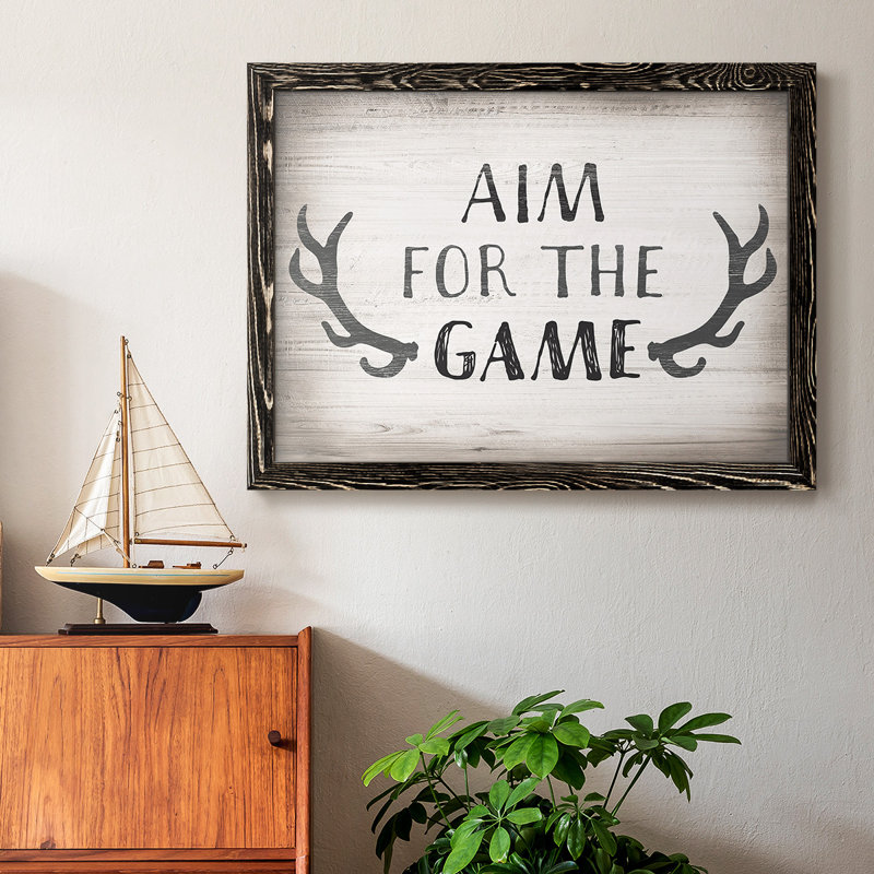 «Aim Game», reproduction sur toile, H 28 po x l 42 po x P 1,5 po, Noir