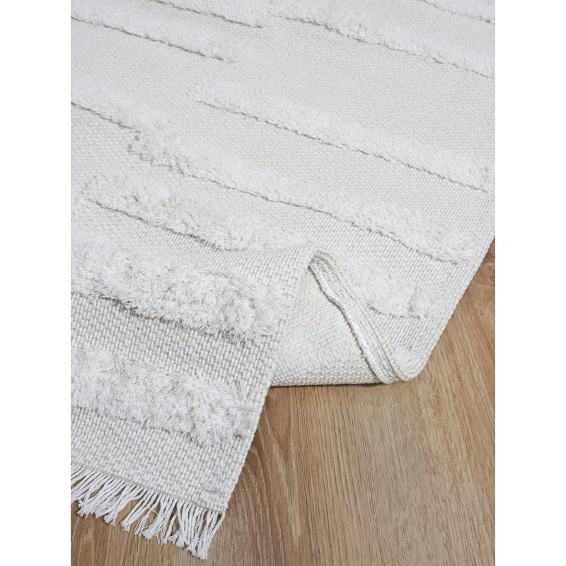 Raydon Striped Cotton Machine Made Indoor / Outdoor Area Rug, Rectangle 5'1.4" x 7'6.6"
