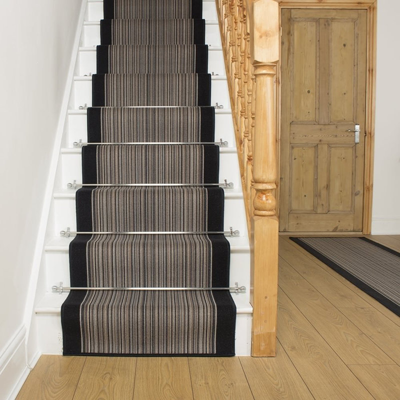 Stair Runner Allante Striped Indoor Area Rug, Runner 510cm x 80cm