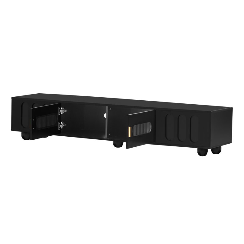 Crédence de rangement l 70,88 po Crundwell, Noir