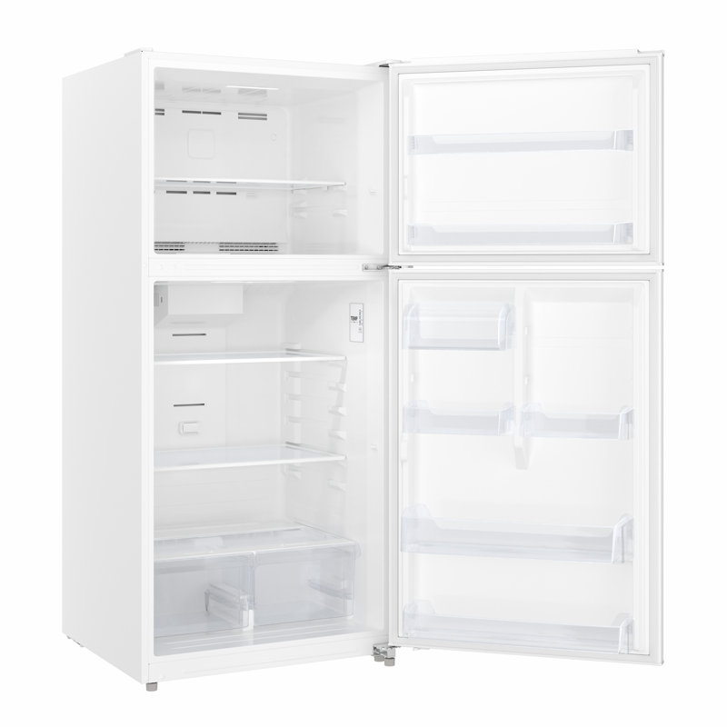 30 po 18 cu. Pi. Réfrigérateur résidentiel à congélateur supérieur en blanc, certifié Energy Star (km-TMR-18-W), Blanc