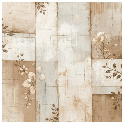 Floral Patchwork Collage Double Sided Throw Pillows