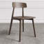 Chaise d'appoint à dossier rétro brun noisette (ensemble de 2)