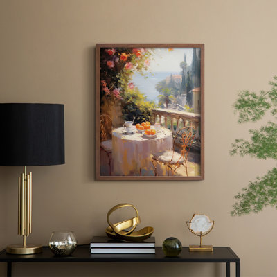 Reproduction encadrée FLORAL Series DCCLII - bois massif