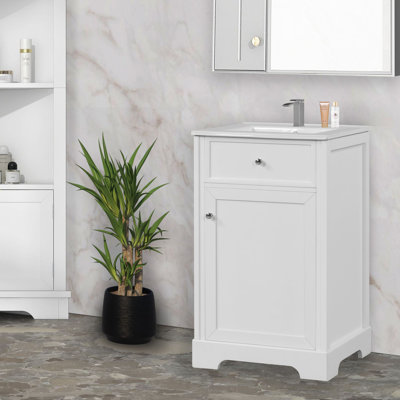 Taishima 20'' Single Bathroom Vanity with Ceramic Top