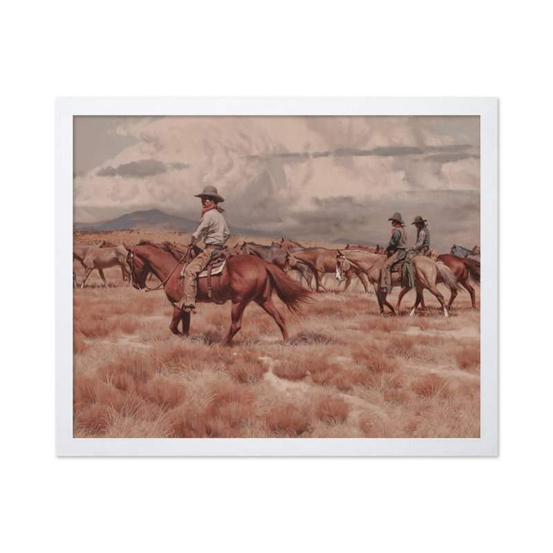 Frank McCarthy - Avec le Remuda, 18"H x 24"W, Poster, White Framed
