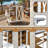 Farmhouse Outdoor Kitchen Island Cart with Fold-Down Stainless Steel Extension Top, Open Shelves, Locking Wheels and Storage Cabinet for Patio, Poolside and Backyard-1482467968