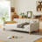 Upholstered Daybed with 4 Support Legs-1527299063-1527299062