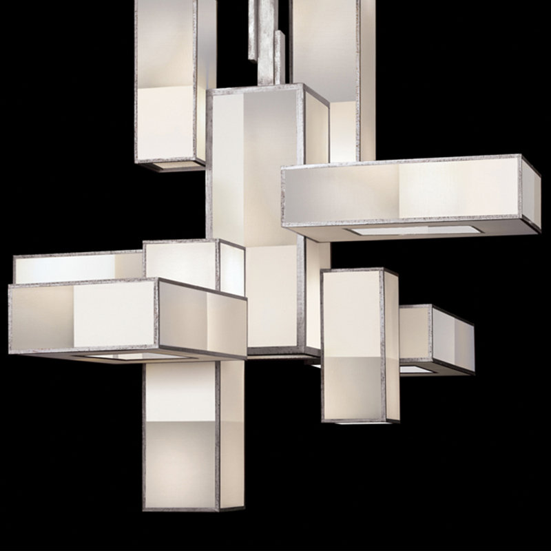 Perspectives 12 - Light Chandelier, Warm Muted Silver