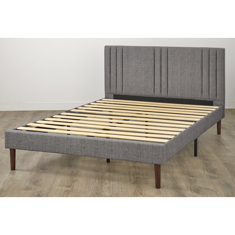 Fenoglio Upholstered Bed, Dark Grey