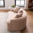 Boneless 65" Chenille Curved Sofa-83367160