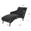 Chaise longue avec accoudoirs et coussins en bois massif