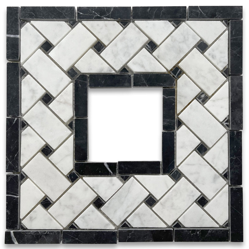 5" x 6" Marble Basketweave Mosaic Wall & Floor Tile