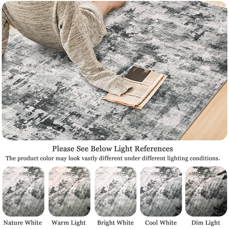 Area Rug, Rectangle 80 x 150 cm, Grey