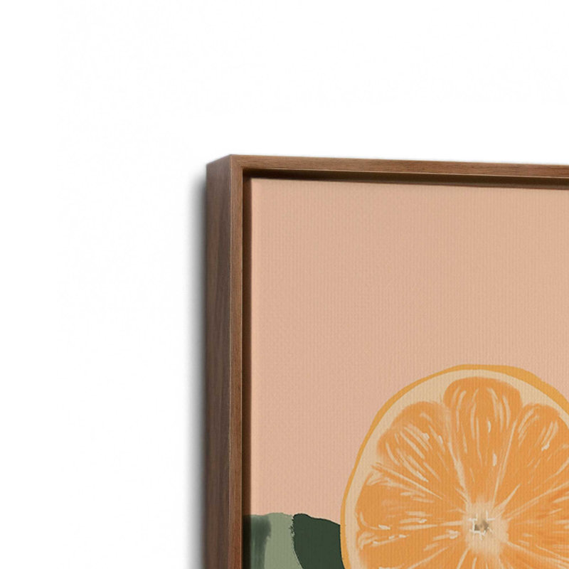 «Summer Papayas And Citrus» par Garima Dhawan, reproduction d'art, H 32 po x l 24 po, Brun