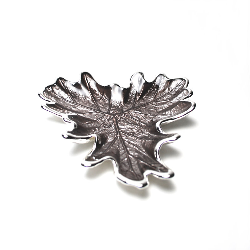 Plateau à feuilles de raisin Foglia, Marron