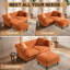 Canapé Chesterfield 62 "rembourré avec repose-pieds-1770553997