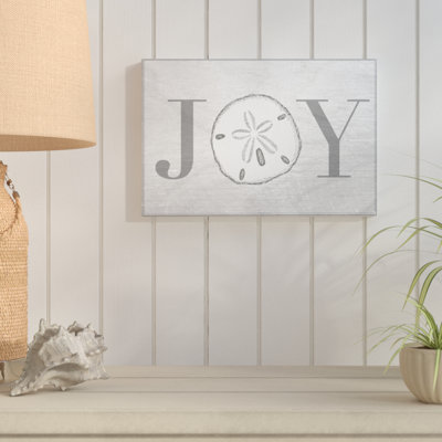 «Joyful Summer Sand Dollar» par Daphne Polselli, reproduction d'art textuel sur toile