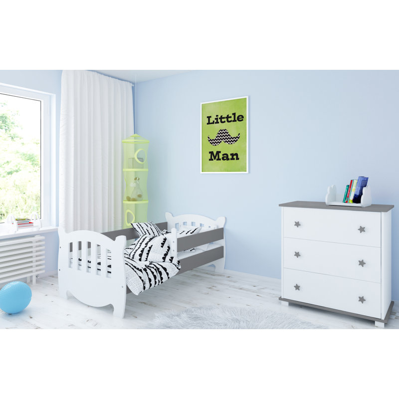 Langford Standard, White/Grey, European Toddler (80 x 160 cm)