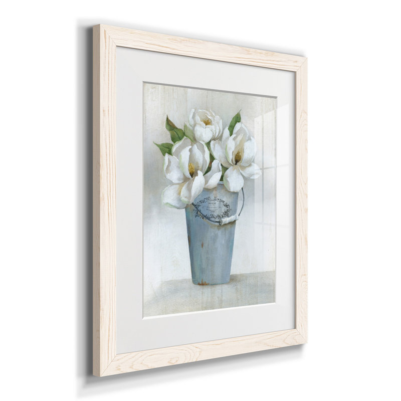 Fleuriste francais II - Cadre photo, reproduction d'art sur papier, H 24 po x l 18 po x P 1,5 po, Blanc