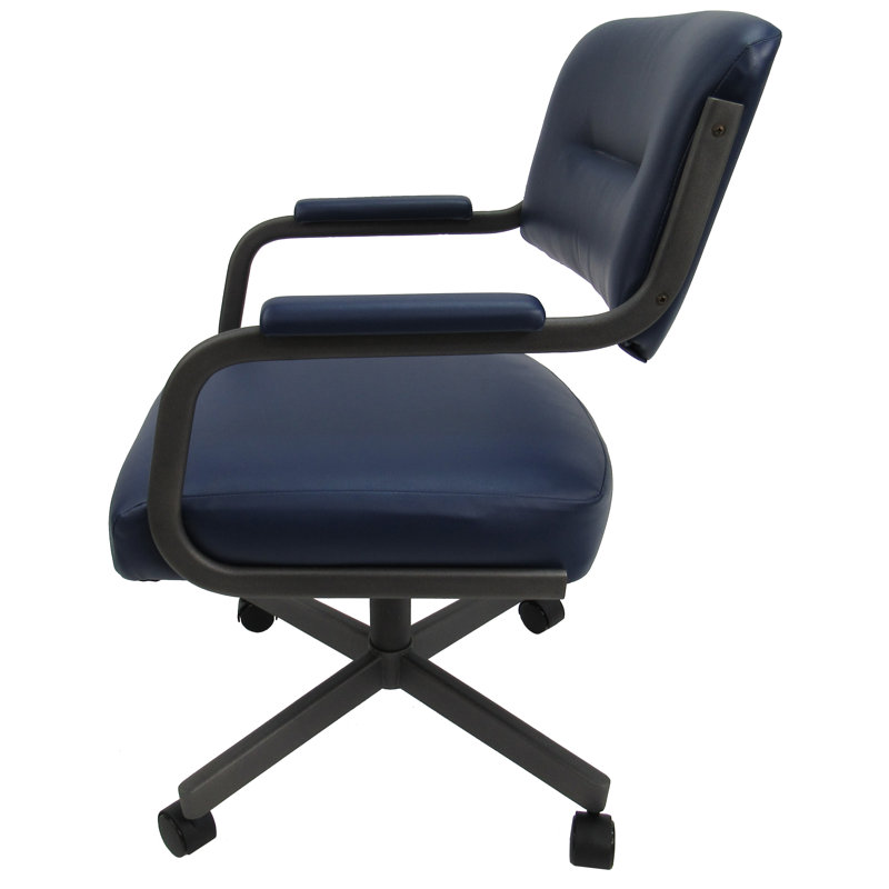 Chaise avec accoudoirs en métal Denison