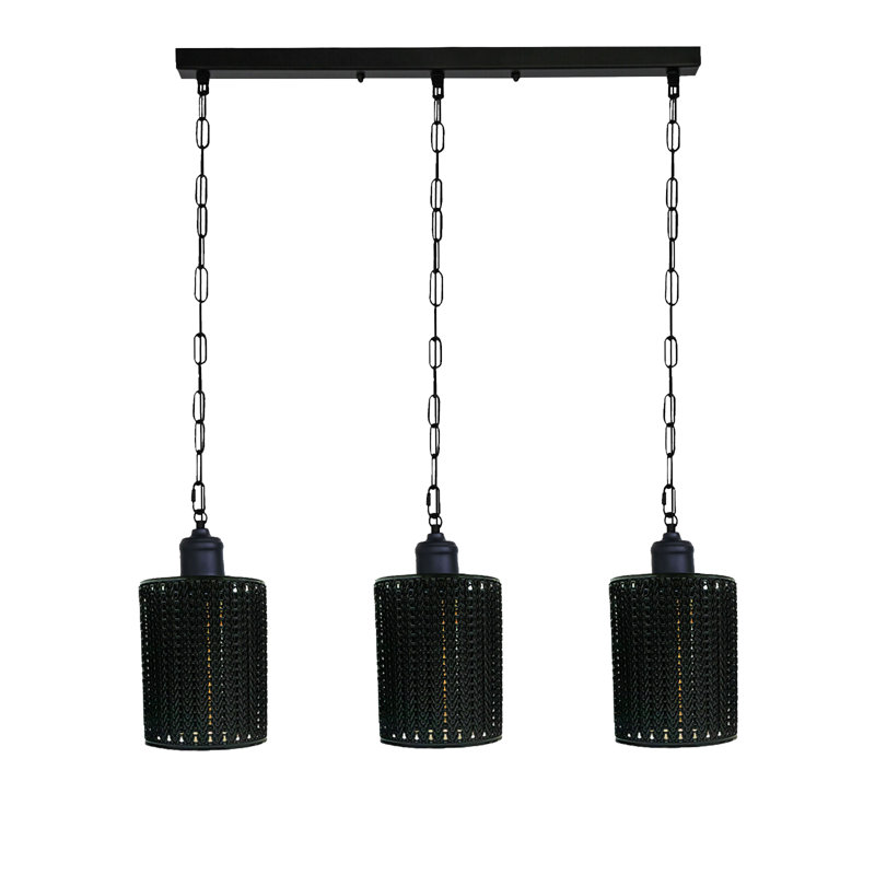 Chonie 3 - Light Kitchen Island Pendant, Black, Yes