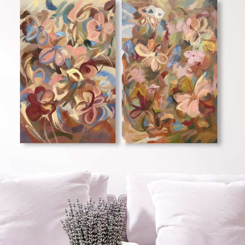 Moving Eden Set Canvas Abstract Print by Oliver Gal, Black Frame, 10 x 15, 60"H x 40"W, Gallery Wrapped