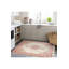 Tapis beige lavable à la machine à motif floral beige-701752134