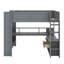 Lit mezzanine double avec bureau