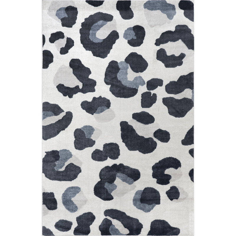 Shakira Modern Leopard Area Rug, Rectangle 4'3" x 6'