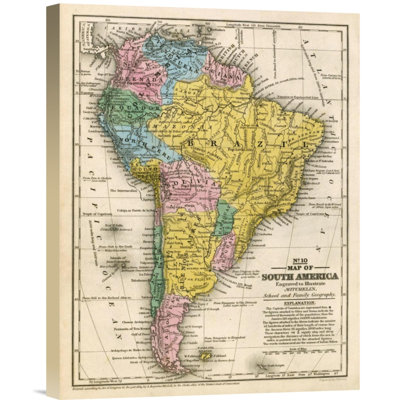 " Map Of South America, 1839 "