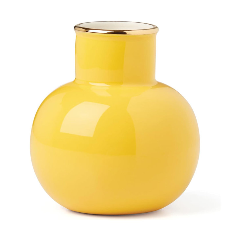 Porcelain Table Vase, Yellow