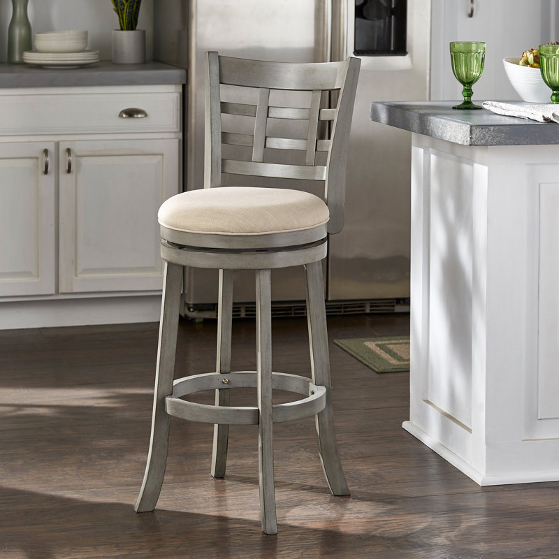Tabouret pivotant Aria, Gris antique, Tabouret de bar (siège d'une hauteur de 29,96 po), Beige