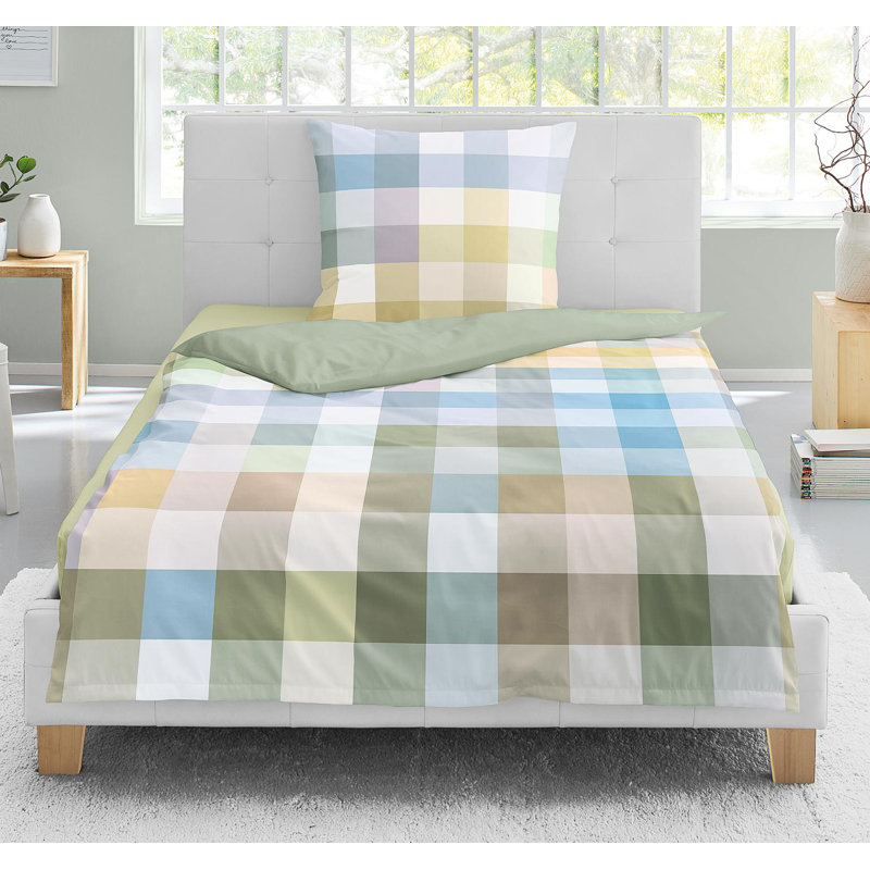 Juwel-K Duvet Cover Set, Brown/Beige, 155 x 200cm Duvet Cover + 1 Pillowcase 