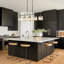 5 - Light Black/Gold Kitchen Island Pendant