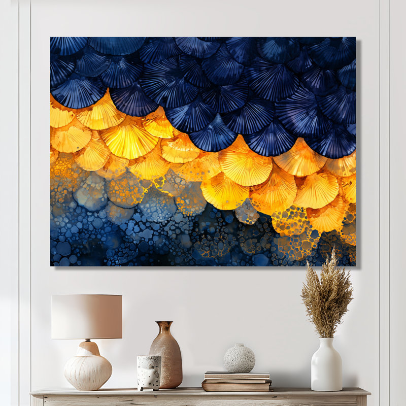 Ethereal Cascade Of Seashells I - Ferme, décoration murale en métal, coquillages, H 24 po x l 32 po x P 0,84 po